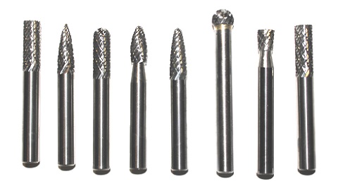 Pack of 1 Double Cut Cylindrical Flat End Drillco 7000A Series Magnum Solid Carbide Bur 5/8 Cutting Length 1/4 Head Diameter 1/4 Shank Diameter