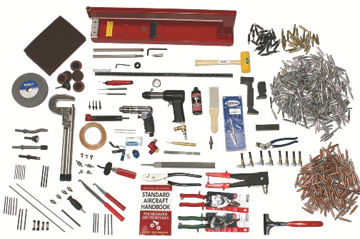 71-Piece Sheet Metal Riveting Tool Kit - Students & Professionals —   Aircraft Tools & Airplane Modifications