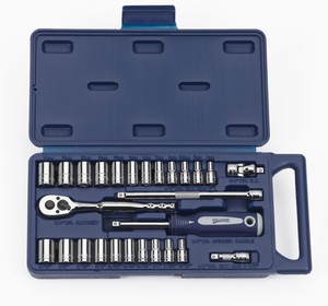 Snap On Industrial Brands 27 Piece 1 4 Drive Socket Set 27 Pieces Brown Aviation Aircraft Tools